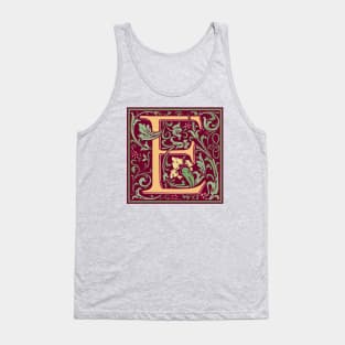 William Morris Vintage Letter E Tank Top